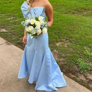 Mac Duggal Satin Mermaid Gown